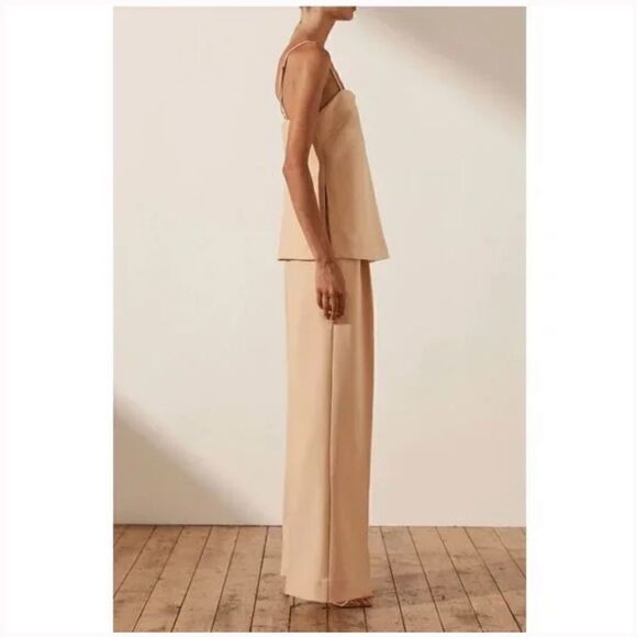 Shona Joy Ivy Tailored Strappy Top in Peanut Butter - Picture 4 of 10